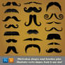 Moustache Potoshop Shapes and Brushes