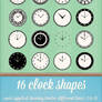 Clock Custom Shapes (Photoshop and Illustrator)