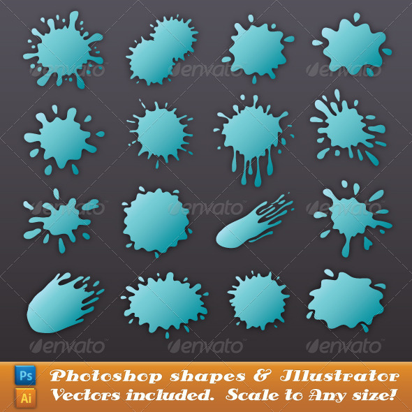 Splat and Splash Shapes