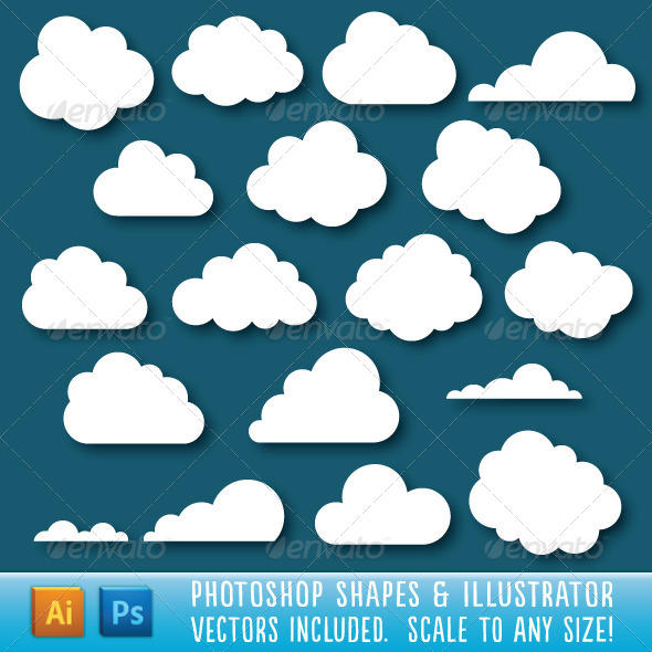 Cloud Shapes for Photoshop and Illustrator by Jeremychild on DeviantArt