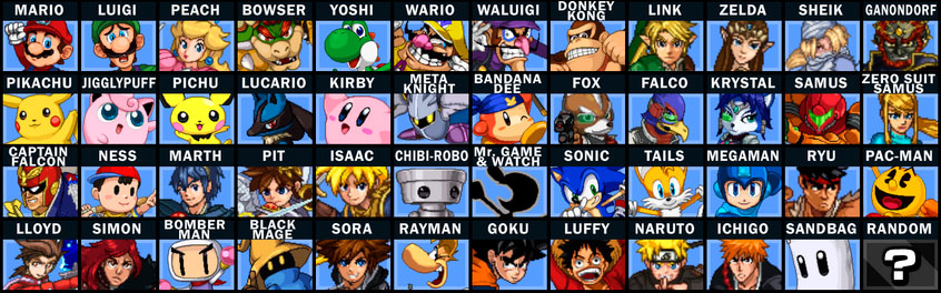 Super Smash Flash 2 Roster by TRAIDIPUN on DeviantArt