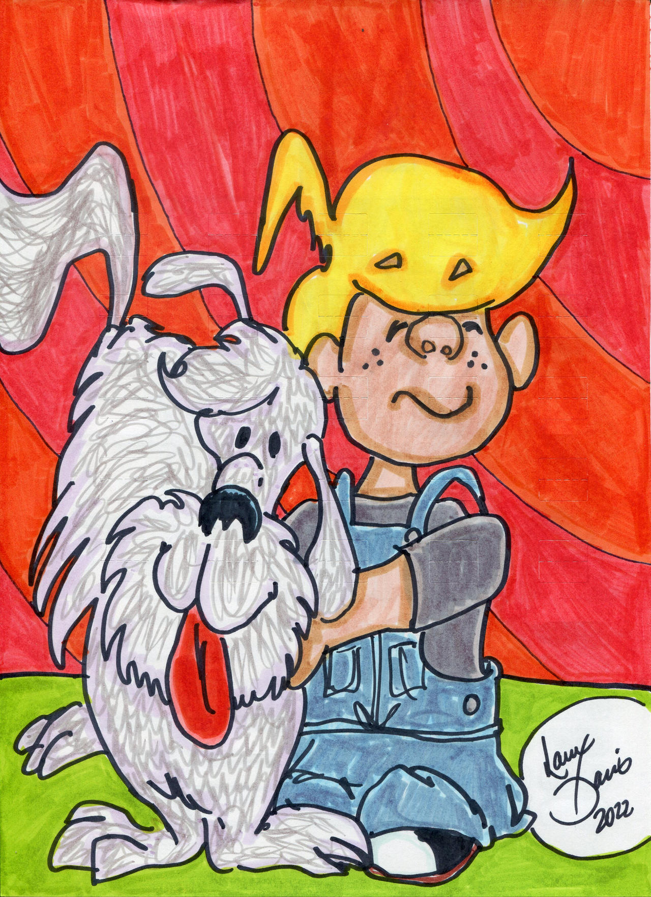 ruff and denny by Larry Davis drawn 2-5-2022 color by larry-art on ...