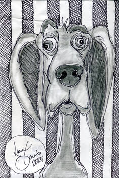 HOUND by Larry Davis Larry's Art created 3-31-2024