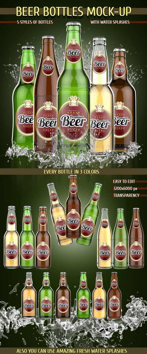 Beer Bottles Mock-Up