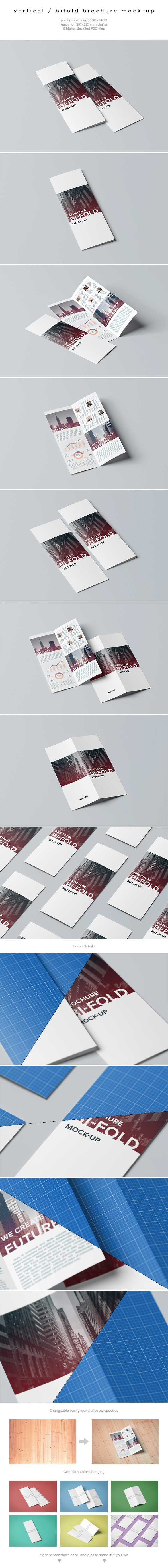 Vertical / Bifold Brochure Mock-Up