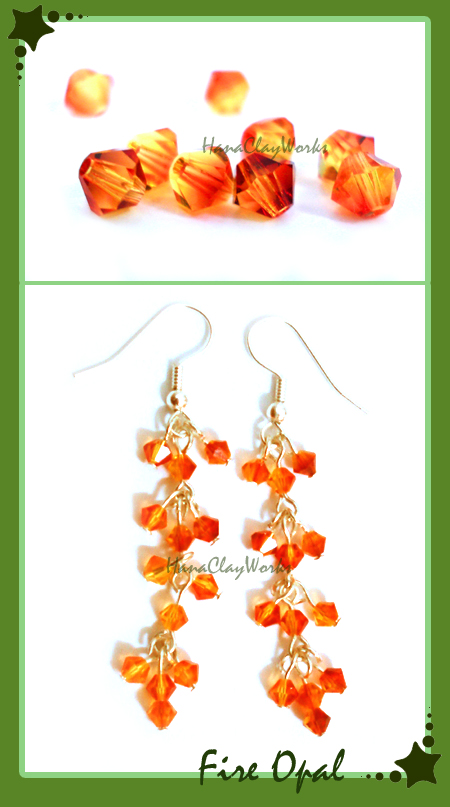 Fire Opal Earrings