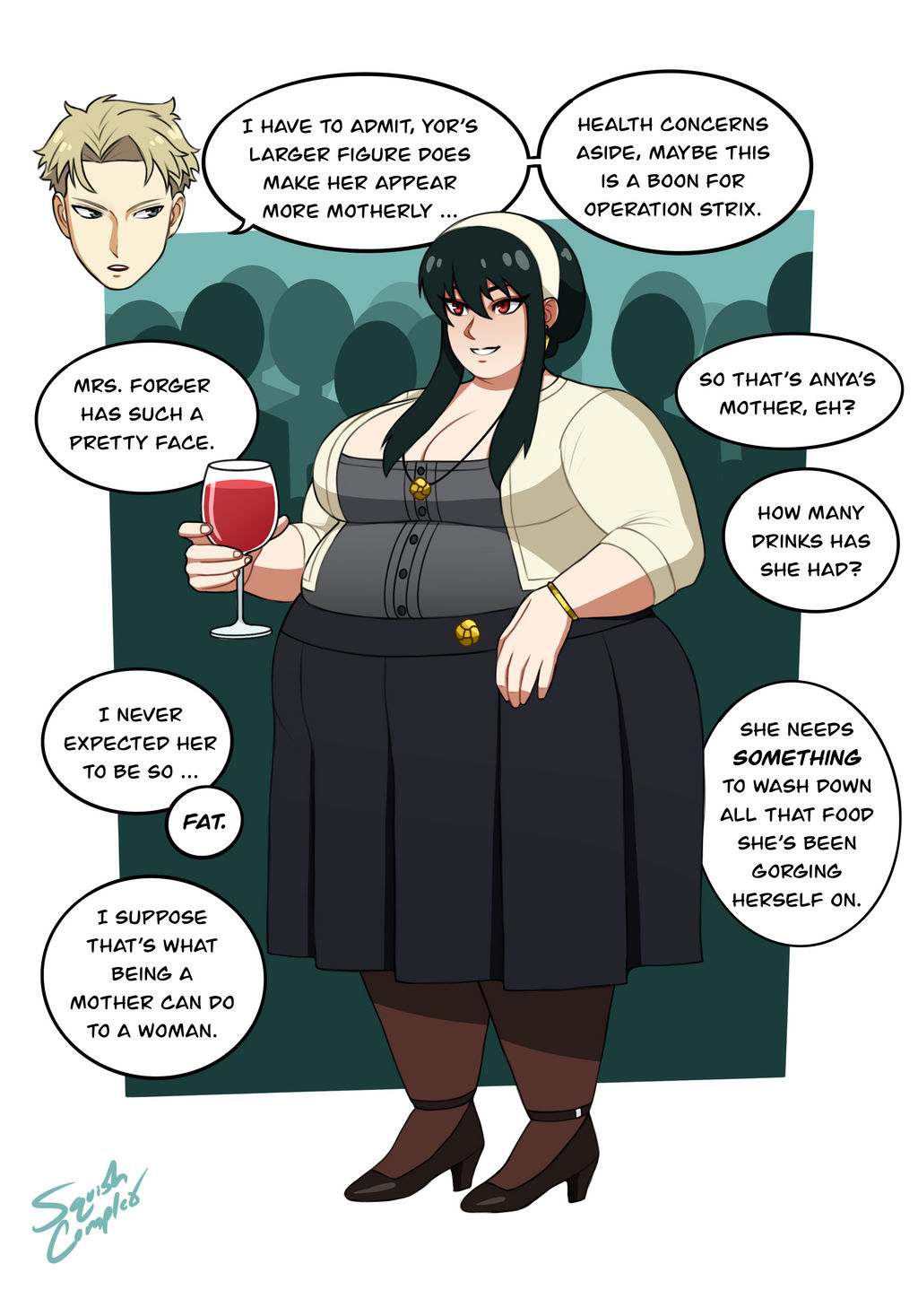 Yor's Weight Gain - Part 5 by SquishComplex on DeviantArt