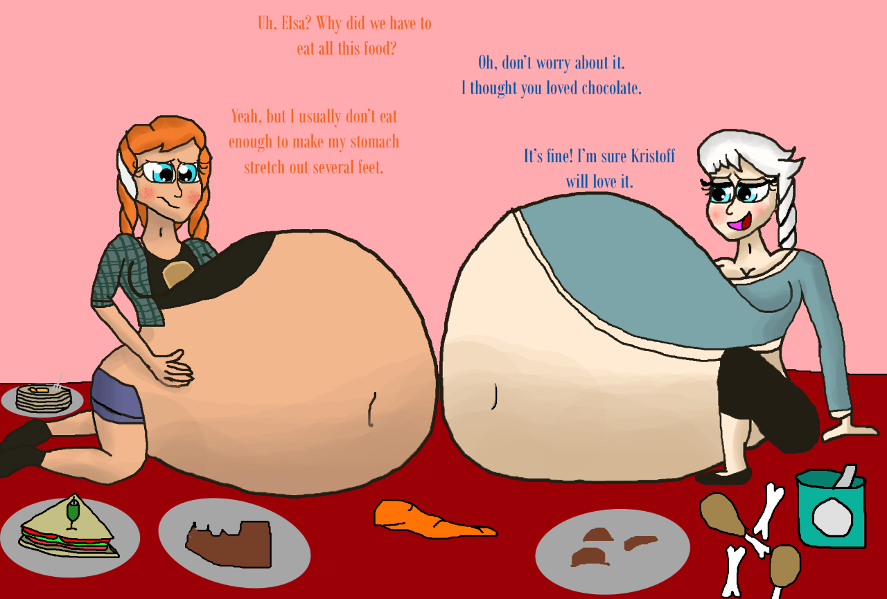 Frozen Inflation Deviantart Elsa and Anna Vegging Out by SirEdwardthe3rd on DeviantArt