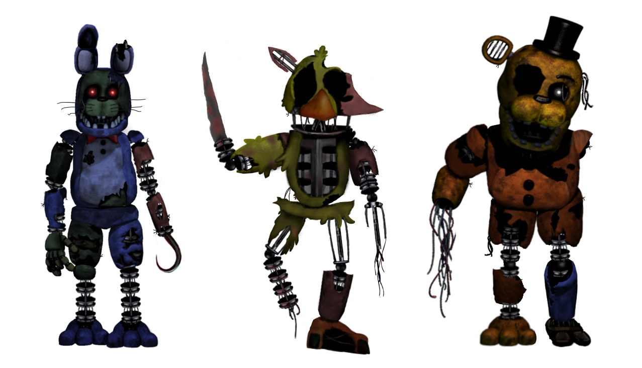 FNAF 6 Scrap Animatronics 8 bit | Sticker