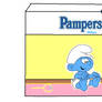 Baby Smurf Pampers box.