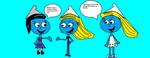 Vexy,Smurfette and My OC. by Smurfette123