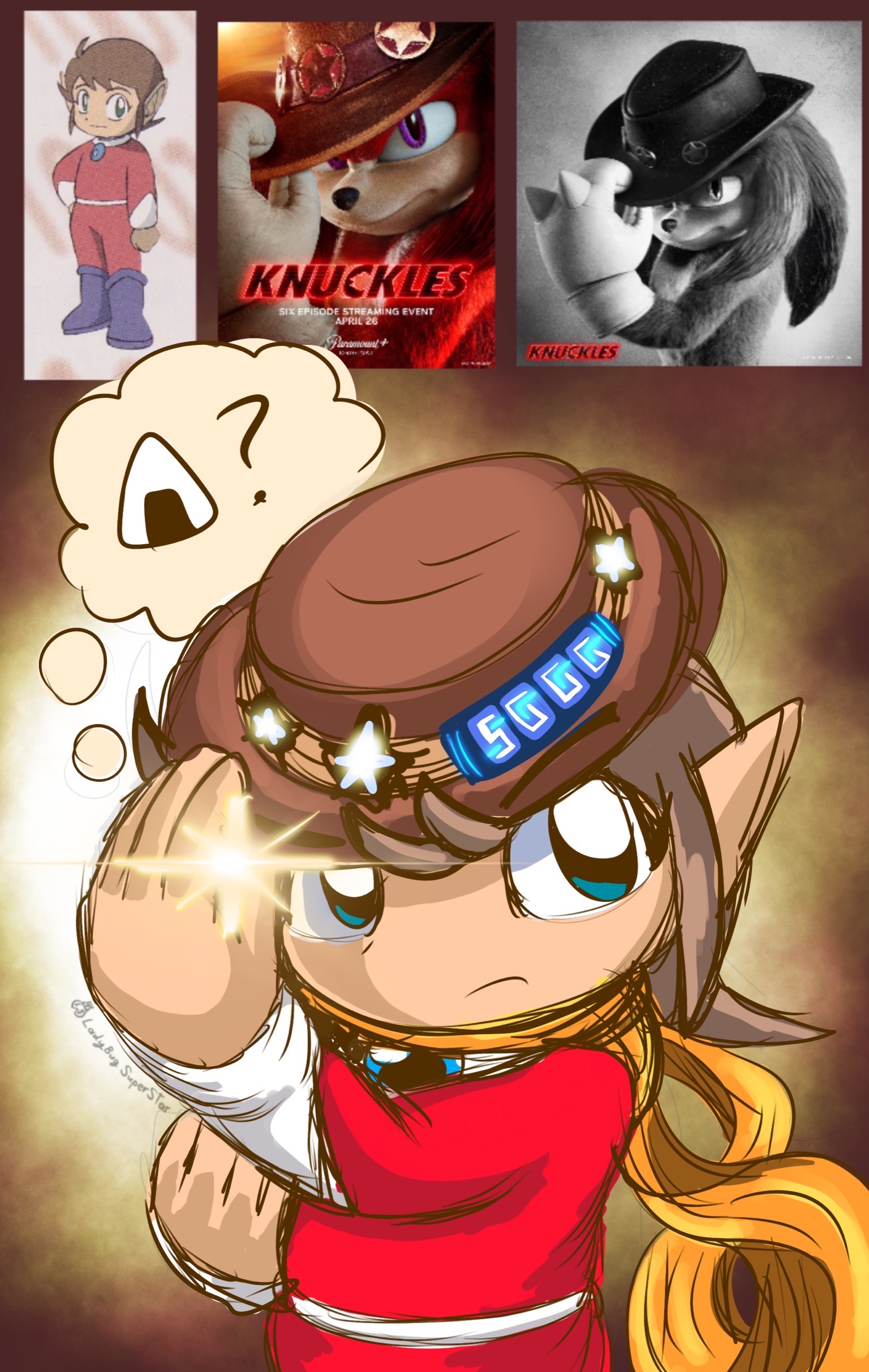 (WIP) Alex Kidd doing the movie Knuckles pose