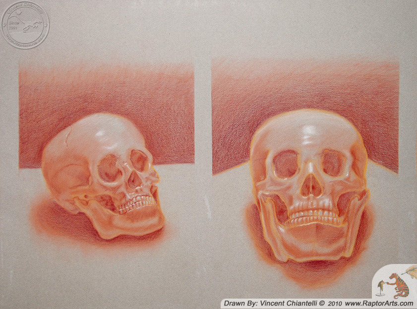 Pastell and Prisma Skulls