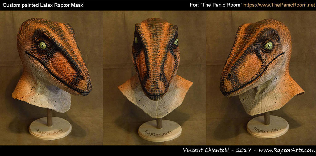 Drawn Raptor Mask Custom Raptor Mask for 'Panic Room Entertainment' by RaptorArts on ...