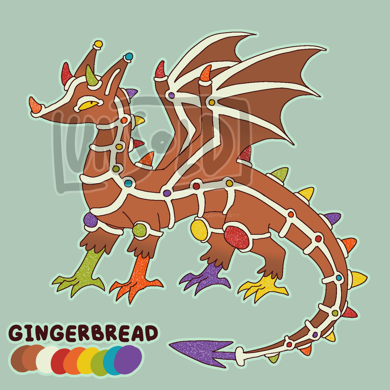 gingerbread dragon adopt (open) by croffeepott on DeviantArt
