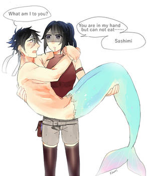 Ayano just got a merman