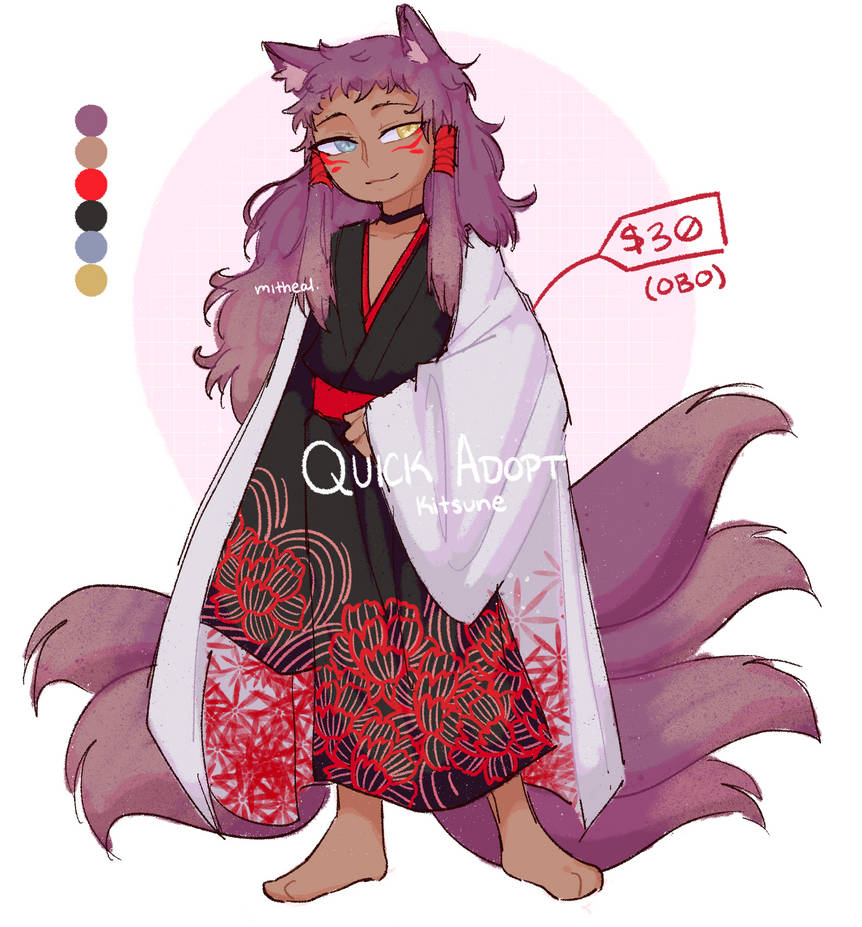 [CLOSED] QUICK ADOPT: KITSUNE by mitheal on DeviantArt