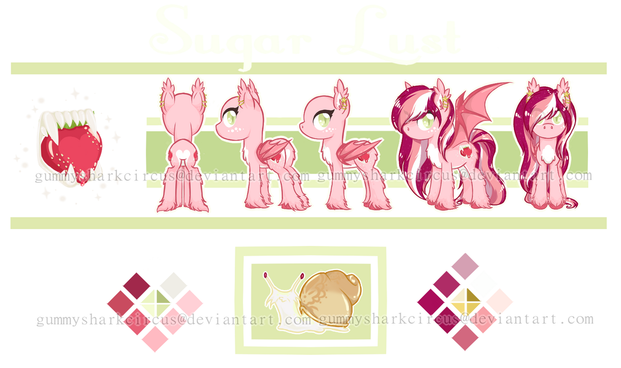 Pony Ref. Sheet Art Trade: Sugar Lust