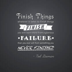 Finish Things - Neil Gaiman by ADRAWER4EVER