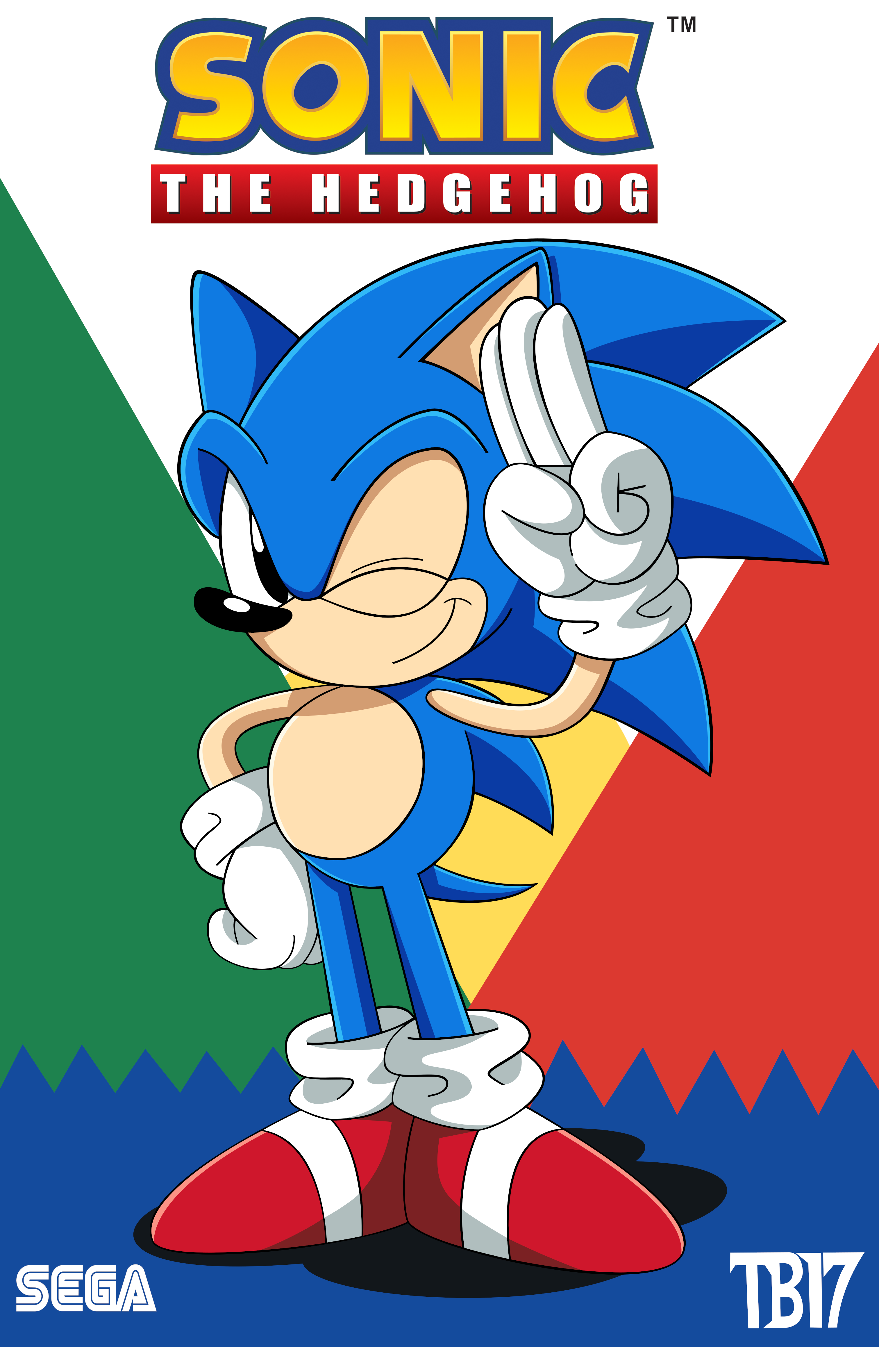 Classic Sonic: Sonic 30th (1991) by SKCollabs on DeviantArt