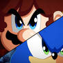 Mario and Sonic: Staredown