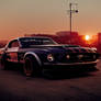 AI Generated Mustang Boss 429 Sunset #5