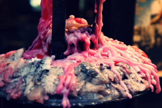 Melted candle..
