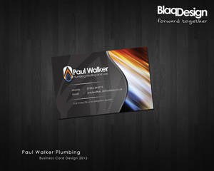 Paul Walker Business Card Design (Landscape)