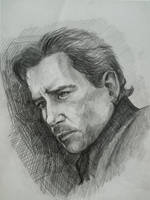 Portrait of a man in pencil