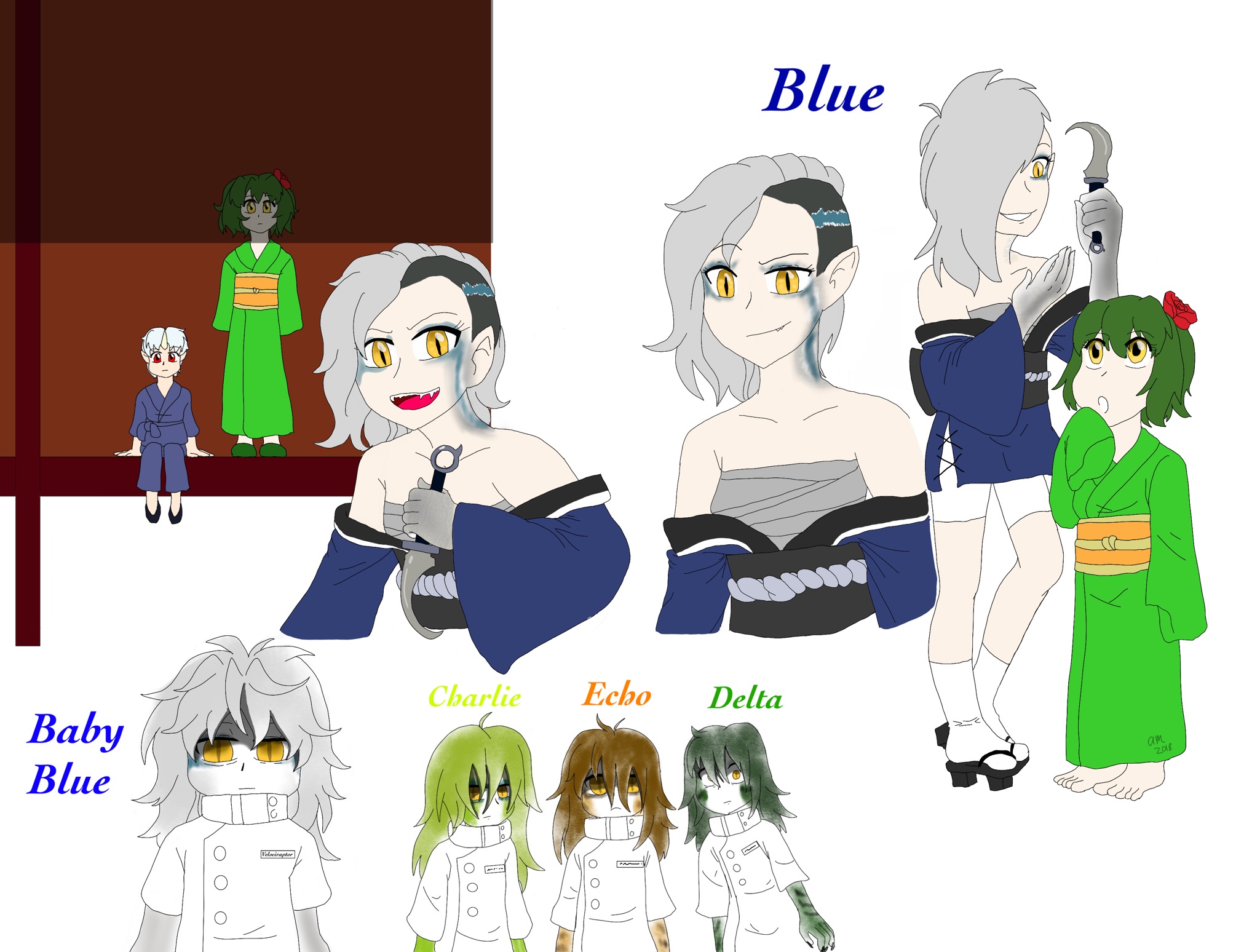 Humanized Dinos: Blue by FallenAngel5414 on DeviantArt