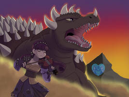 Ayako and Anguirus