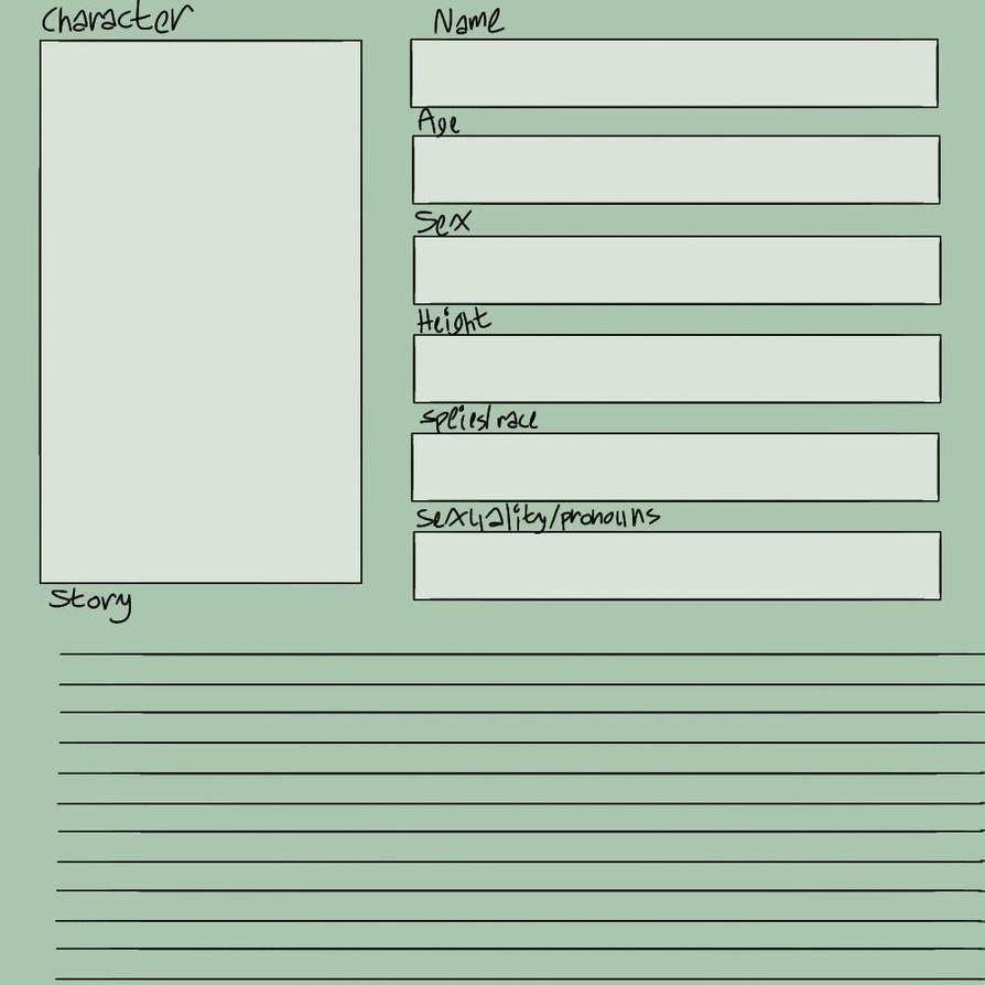 Character template meme by StrbrryMilk on DeviantArt