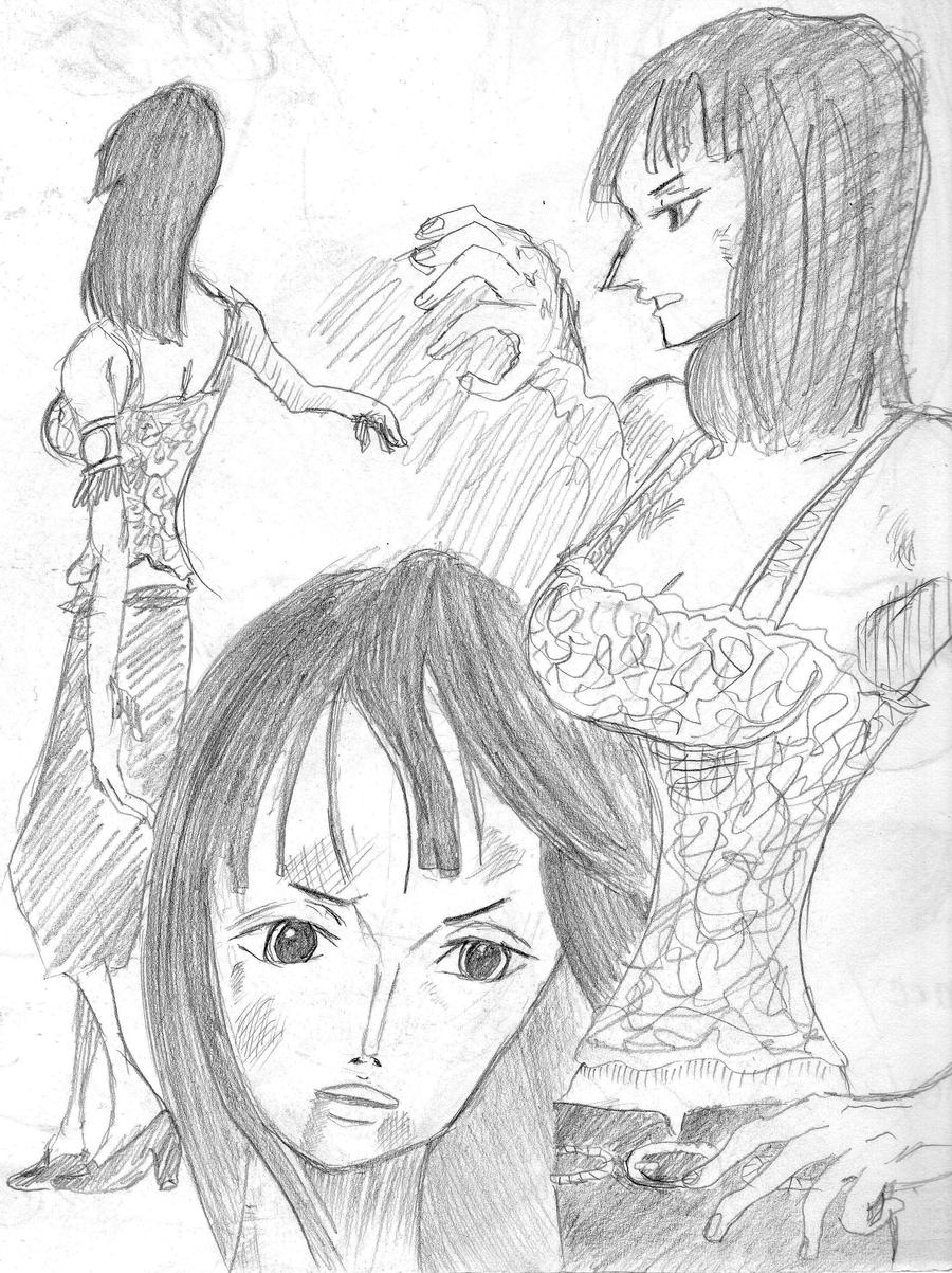 Nico Robin sketches by DivineCrawd on DeviantArt