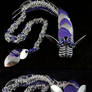 Purple and Silver Chainmaille Dragon