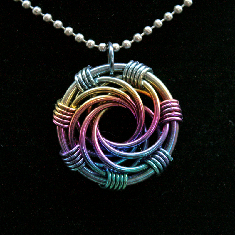 Hand Anodized Niobium Maillestrom Pendant