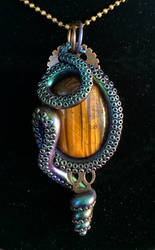 Tigers Eye Tentacle Pendant