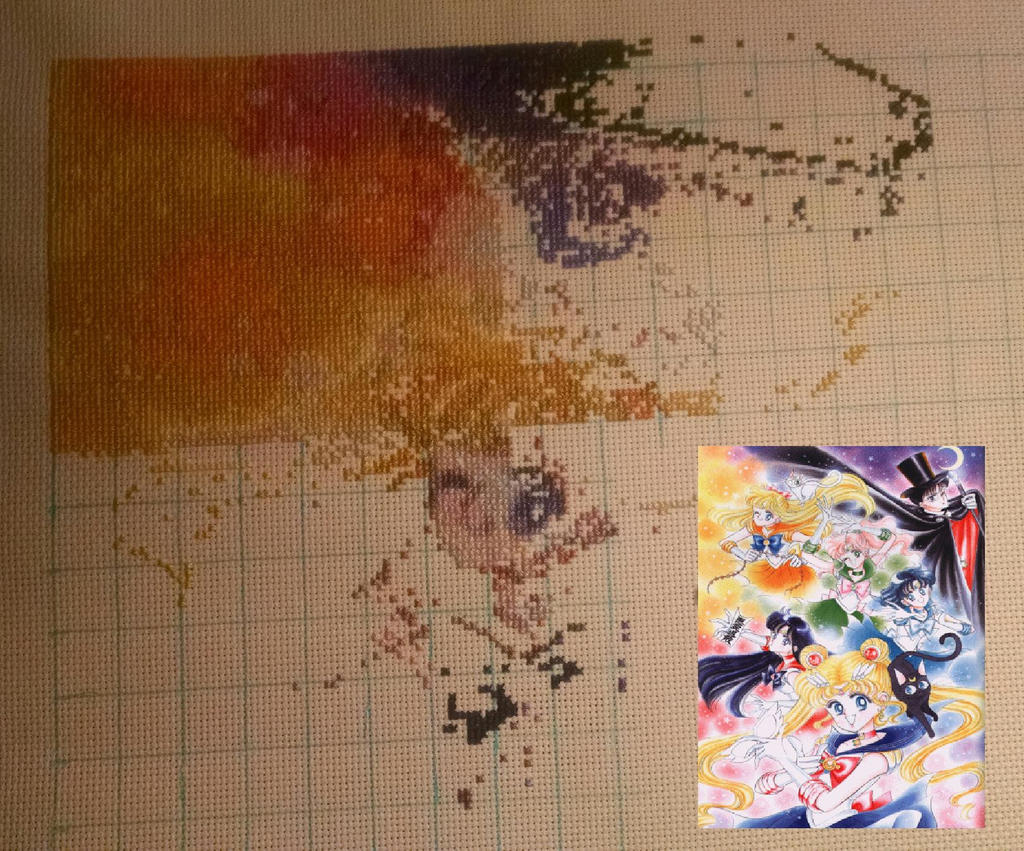 Sailor Moon Cross Stitch WIP