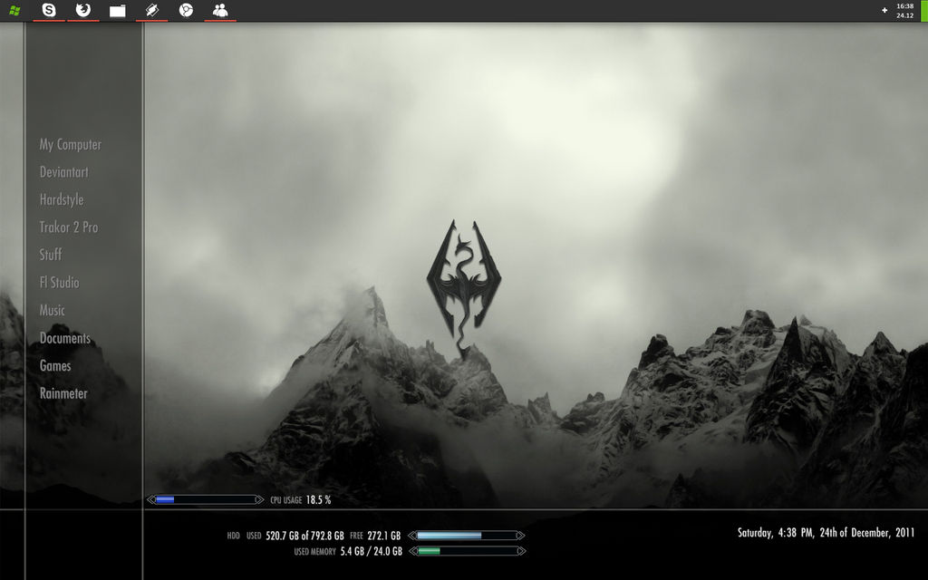 Skyrim Desktop :D 24.12.2011