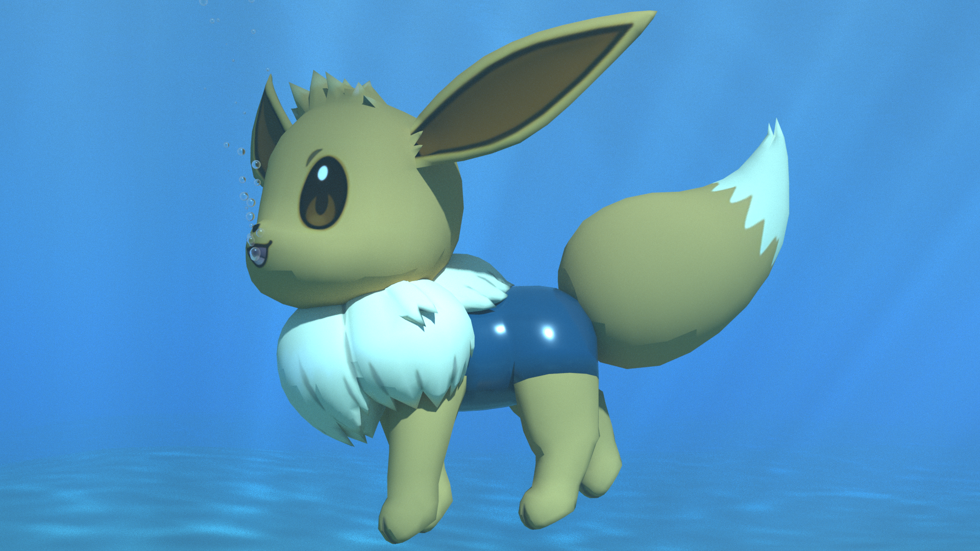 Eevee Agua by galletadalmata321 on DeviantArt