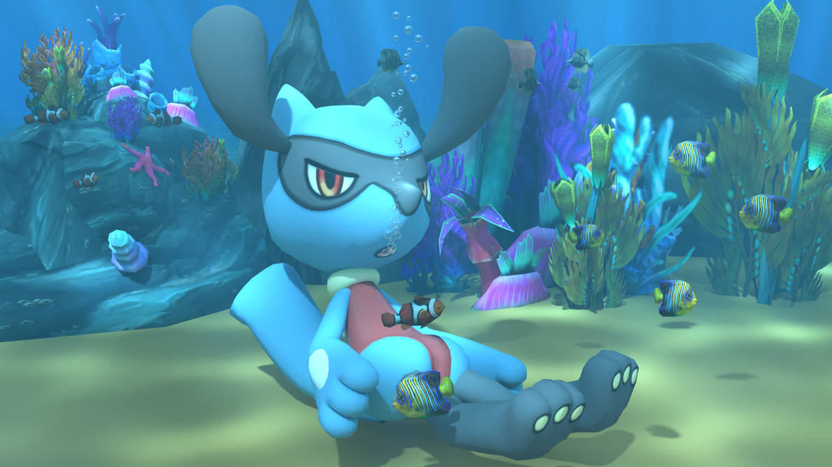 Riolu underwater by kuby64 on DeviantArt
