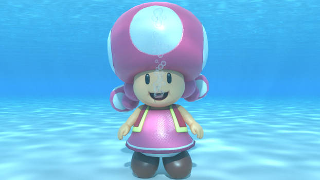 Toadette underwater