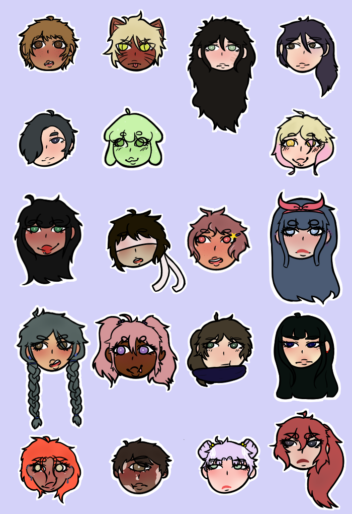 Chibi OC Stickers 2 by Bunnii-Boy on DeviantArt