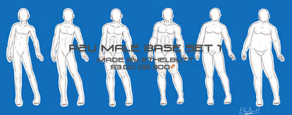 P2U Male Base Set 1 (Body Shapes)