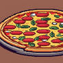 Pixel Art Pizza Desktop Wallpaper Part 03