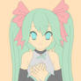 Ribbons in Miku's hair