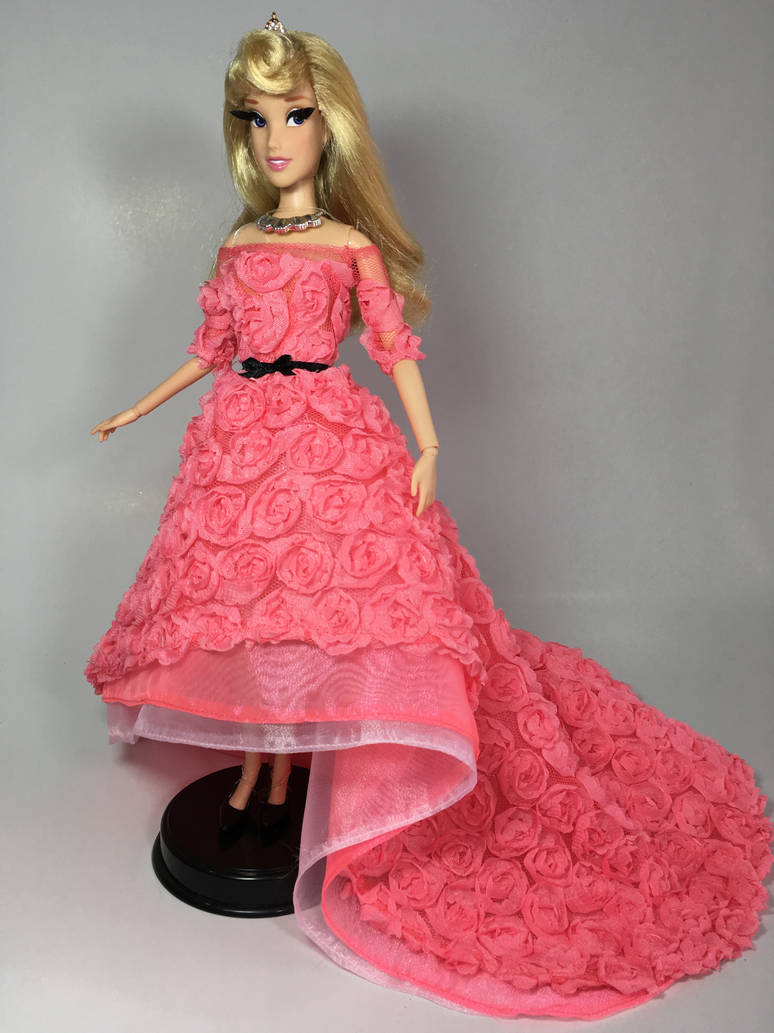 Aurora Princess Design Couture Rose Gown OOAK Doll by PAINTMEBLUE-DOLLS ...
