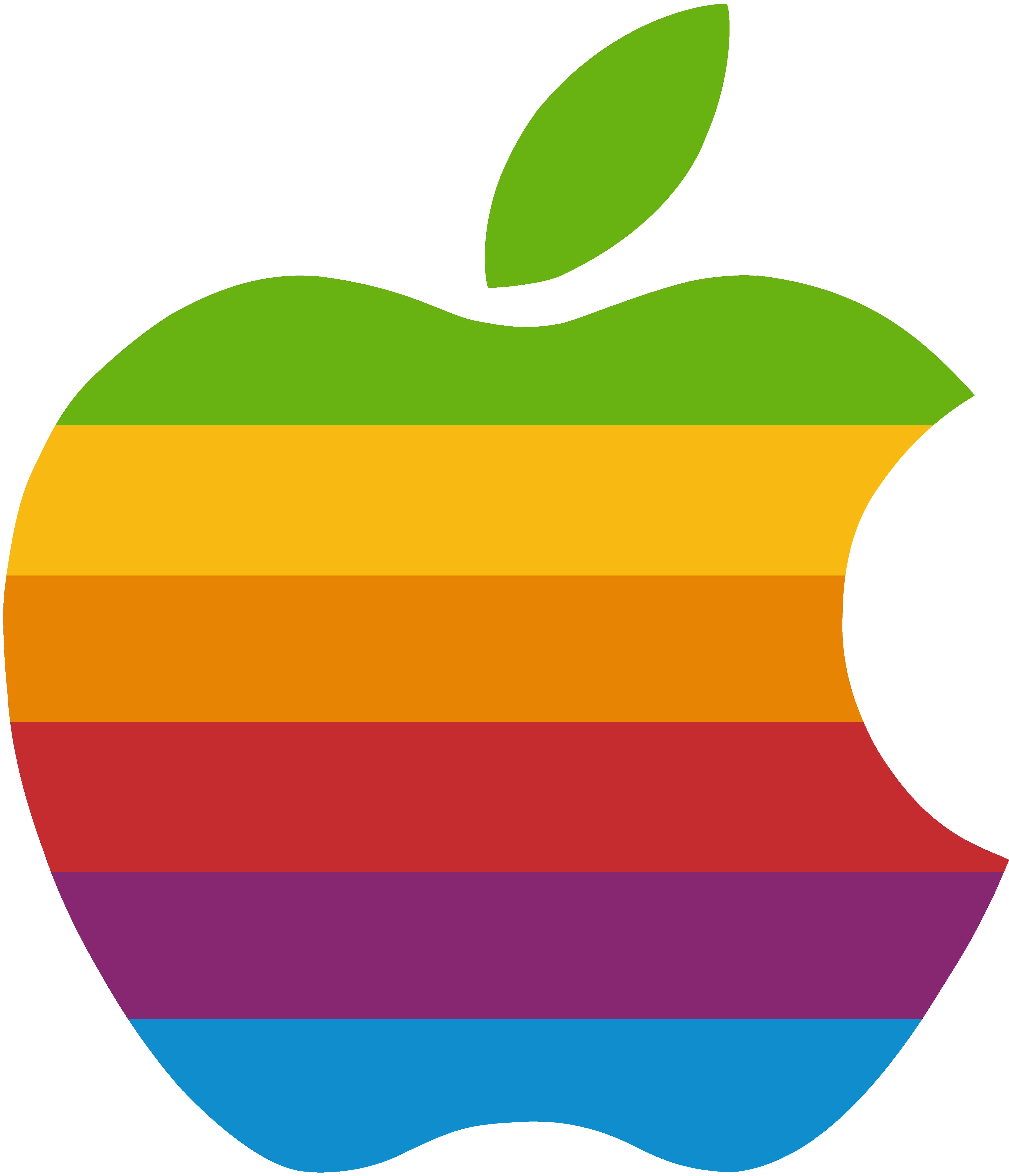 (late gift)Rainbow apple logo vector