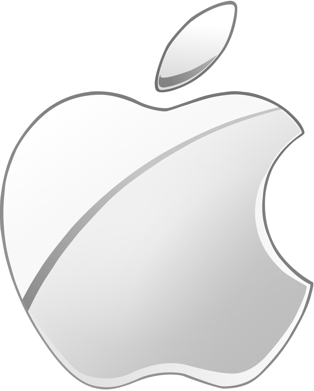 (late gift)Silver Apple logo vector(2)