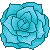 Pixel Light Blue Rose by KeeperOLight