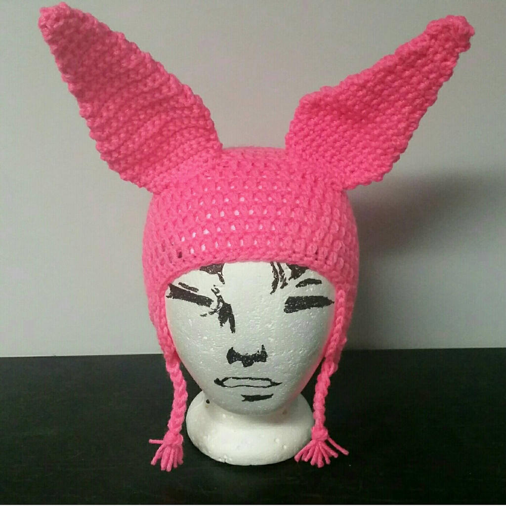 Louise Belcher From Bob's Burgers / Crochet Bunny Hat / 